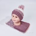 knitted hat and scarf set with good quality